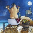 thumbnail image 2 of Bath No. 1 by Ronald West 35 x 35 Wall Art Print on Canvas Fabric Blue, 2 of 3