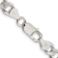 thumbnail image 3 of Sterling Silver 7.5mm Pave Curb Chain (24 X 7.5) Made In Italy qcf200-24, 3 of 5