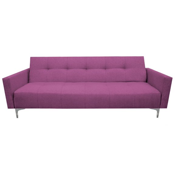 Sofa Cama Reclinable El Bazar Store Paris Lino Rosa Futón 3 posiciones Brazos movibles Sala