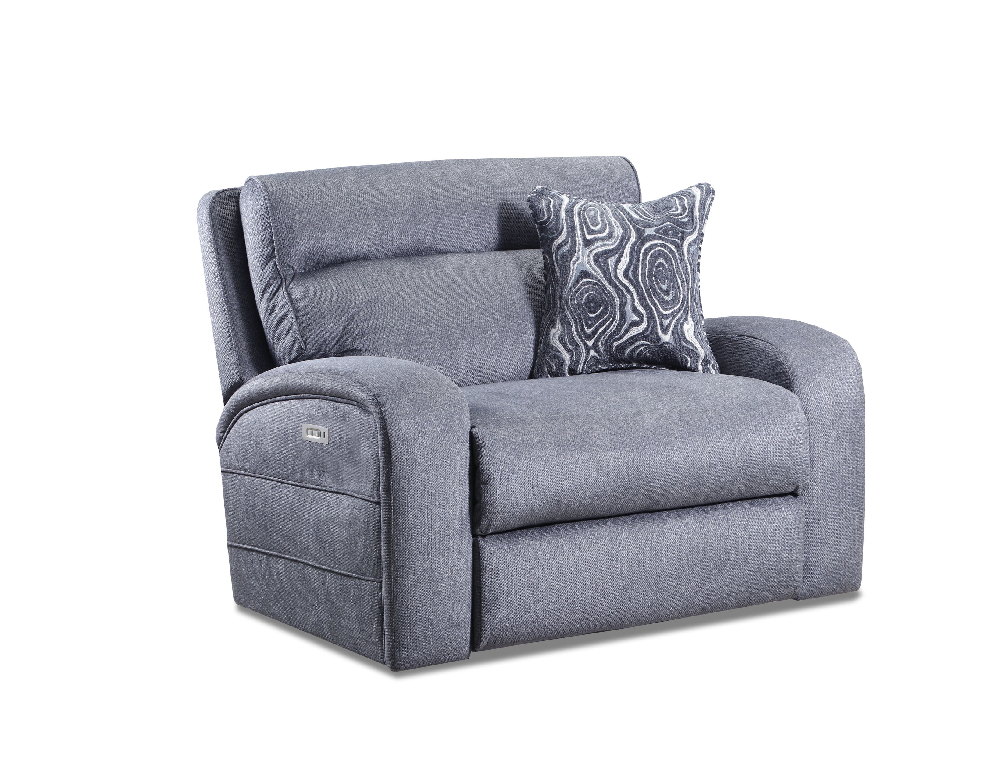 Lane Essentials 57002P195 Phantom Steel Powered Cuddler Recliner