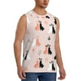 thumbnail image 2 of Fotbe Men's White And Black Rabbit Print Men's Sleeveless Muscle Tank Tops Casual T-Shirts for Gym Workout Beach-Large, 2 of 8