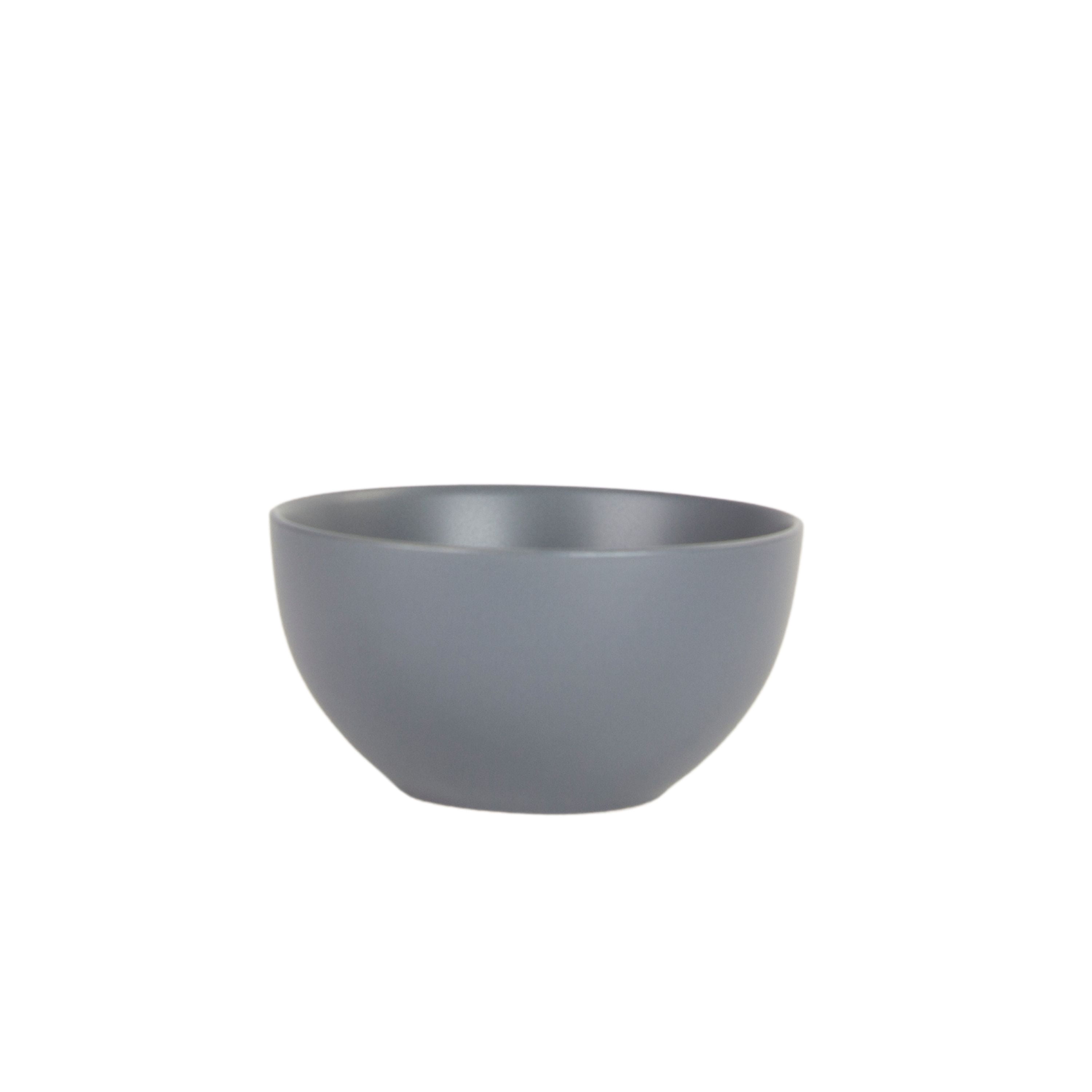 10 Strawberry Street Wazee Matte 5.5"/20oz Cereal Bowl, Set of 6, Charcoal Gray
