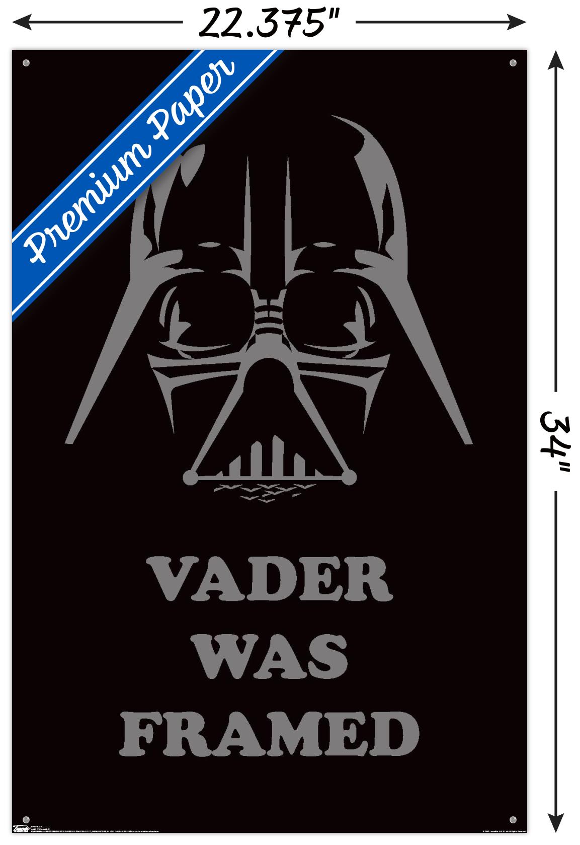 Star Wars: Saga - Vader Was Framed Wall Poster with Push Pins, 22.375" x 34"