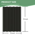 thumbnail image 3 of MAZBFF Black Shower Curtain Liner & Hooks, 72" x 72", PEVA, Waterproof, Mildew Resistant, 12 Hooks, 3 of 6