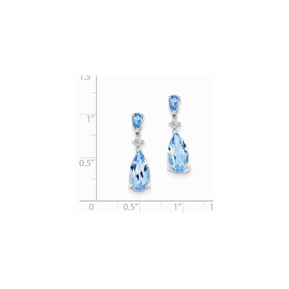 Measures 23x6mm Sterling Silver Rhodium Plated CZ Small Disco Ball Drop Leverback Earrings