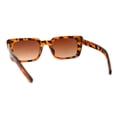 thumbnail image 3 of Womens Mod Rectangle Plastic Retro Sunglasses Tortoise Brown, 3 of 4