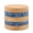 Natural+Blue, variant on Handwoven Natural Seagrass Round Ottoman, Rustic Boho Footrest Stool with Wooden Frame, Eco-Friendly Low Pouf Seat for Living Room, Bedroom & Meditation — No Assembly Required (Light Natural + Beige)