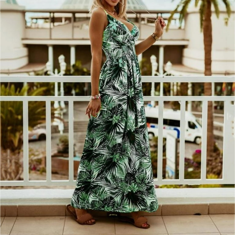 LILLUSORY Semi Formal Dresses for Women Romper Tropical Hawaiian Dresses  2024 Casual Wedding Guest Dress Army Green at  Women's Clothing store