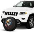 thumbnail image 2 of KAKALAD American Flag National Flag Eagle Pattern 03 Spare Tire Cover Universal Car Vehicle Tools For Rv SUV Truck Camper Travel Trailer Accessories Buckle 14” Inch, 2 of 6