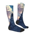 thumbnail image 3 of Vsdgher Cloud Wolf Print Thigh High Socks Extra Long Stretchy Sock Women Over Knee High Opaque Stocking Daily Wear, 3 of 5