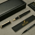 thumbnail image 3 of BEILUNER Luxury Rollerball Pen,24K Gold Trim,Noble and Elegant Designs, Best Roller Ball Pen Gift Set for Men & Women, Professional, Executive Office, Nice Pens, 3 of 9