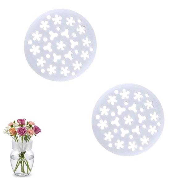 Silicone Flower Arranging Grid, Flower Grid for Vase, Flexible Floral Stem Holder, DIY Arrangements, Waterproof Reusable, for desktop vases, keeps things tidy