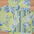 thumbnail image 6 of 13" x 19" Fenwick Isle Green Rectangle Cotton Quilted Scalloped Coastal Placemats Set of 6, 6 of 7