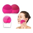 thumbnail image 2 of Cepillo Limpiador exfoliante Facial Eléctrico Recargable Usb Color MobileCity Rosa, 2 of 3