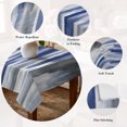 thumbnail image 5 of Abstract Navy Blue Table Cloth Waterproof Tablecloths, Vintage Grey Street Painting Art Tablecloth Dining Table Cover for Kitchen Party Tabletop Outdoor, Rectangle Tablecloth 60x120 Inch, 5 of 9