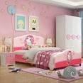 thumbnail image 1 of Costway Lit Plateforme Rembourré pour Tout-Petits Chambre à Coucher Mobilier Fille Motif, 1 of 8