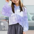 thumbnail image 2 of Caqnni Girls Casual Long Sleeve Tie Dye Hoodie Sweatshirt Crew Neck Cute Tie Dye Hoodie Relaxed Fit Tops (12-13 Years,Light Pink), 2 of 4