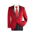 thumbnail image 2 of Mens Adolfo Velvet Dinner Jacket Shawl Satin Stage singer 3016J Christmas Red, 2 of 9