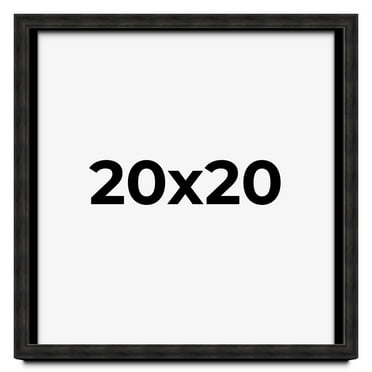 20x20 Shadow Box Black Rustic Barnwood Display Frame  | 1.125 Inch Deep | 0.875 Inch Moulding Width