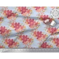 thumbnail image 3 of Soimoi Blue Cotton Poplin Fabric Artistic Leaf & Floral Fabric Prints By Yard 42 Inch Wide, 3 of 3