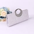 thumbnail image 3 of jiaroswwei Women Luxury Rhinestone Satin Pleated Evening Bag Party Clutch Purse Handbag, 3 of 8