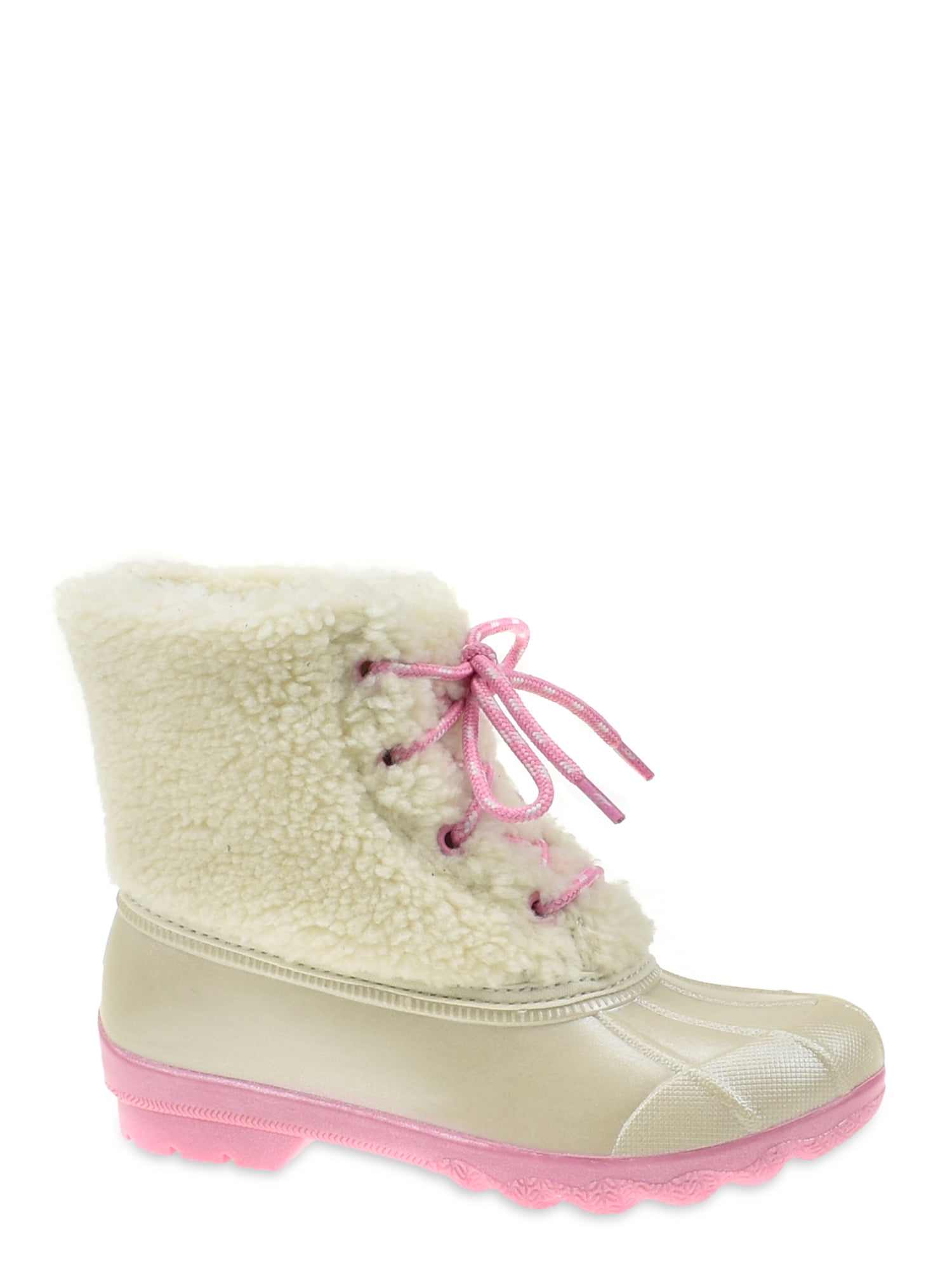 Girls Wonder Nation Sherpa Winter Duck Boot, Girl's, Size: 12, Beige