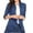Blue, variant on UPPADA Womens Solid Cardigan 3/4 Sleeves Flowy Open Front Lightweight Cardigan Draped Ruffles Knit Cardigan Tees Black,L