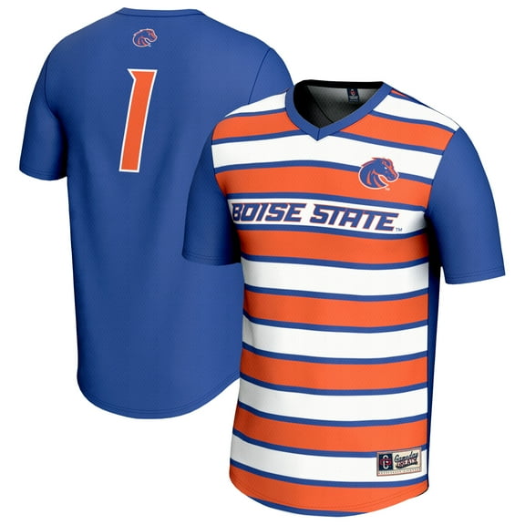 Unisex GameDay Greats  Royal Boise State Broncos Lightweight Collegiate #1 Soccer Fashion Jersey