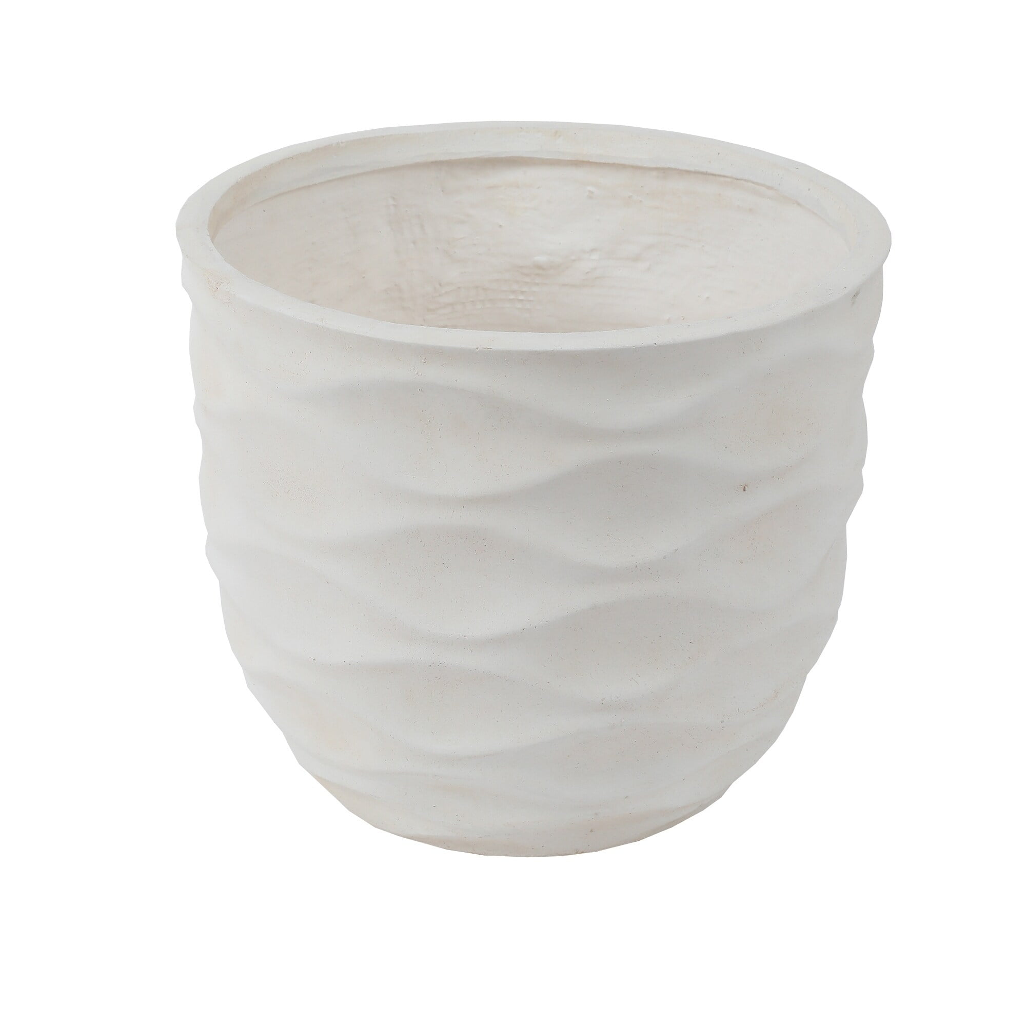 Reyis White Wavy Modern 2-piece Handmade Planter Set by Havenside Home - On  Sale - Bed Bath & Beyond - 30899449
