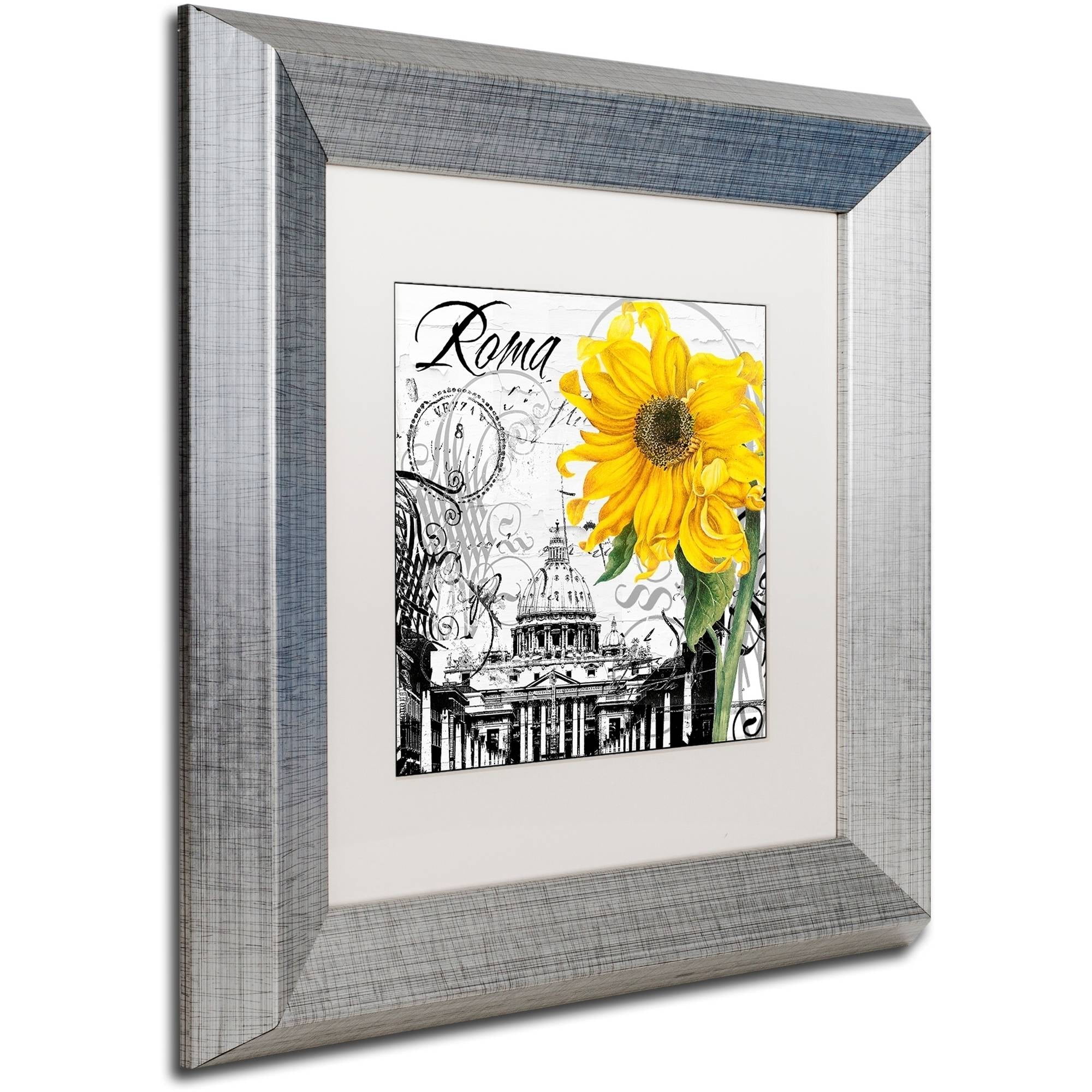 Trademark Fine Art "Italia II" Canvas Art by Color Bakery White Matte, Silver Frame