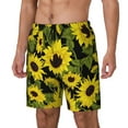 thumbnail image 2 of Haiem Sunflowers In Vintage Mens Swim Trunks with Compression Liner 2 in 1 Swimming Shorts Stretch Swimwear Quick Dry,Board Shorts-3X-Large, 2 of 9