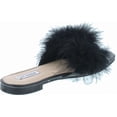 thumbnail image 5 of Cape Robbin Sandals-1 Women Flip Flop Fur Slide Slip On Flats Sandals Shoes Slippers Mule, Black, 6, 5 of 7