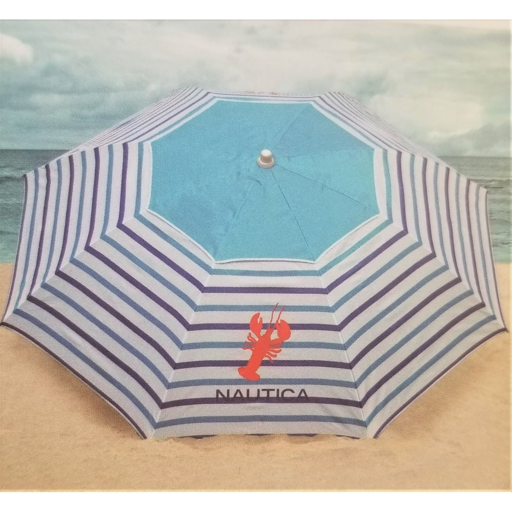 Nautica 7 Feet Of Coverage Lobster Beach Umbrella with Color