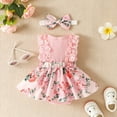 thumbnail image 4 of Baby Girl Summer Clothes Outfits Sleeveless Lace Floral Romper Dress Newborn Outfit, 4 of 7