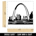 thumbnail image 2 of St Louis Gateway Arch Missouri Landmark Self-Inking Rubber Stamp Ink Stamper - Sky Blue Ink - Small 1 Inch, 2 of 7