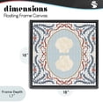 thumbnail image 4 of Stupell Industries French Country Shells Portrait on Gingham Black Floating Frame Canvas Art, 18 x 18, by Vero Illustrates, 4 of 8