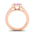 thumbnail image 4 of Diamond-Capitals 2.95 Carat Natural Diamond Pink Sapphire Gemstone Latest Anniversary Ring for her Solid 14K Rose Gold Size 8.5, 4 of 8