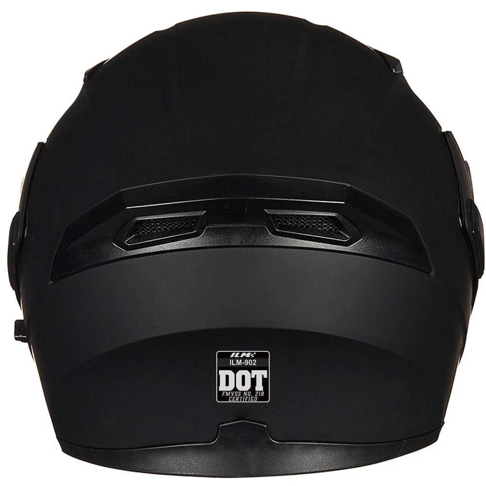 ILM Motorcycle Dual Visor Flip up Modular Full Face Helmet DOT Model 902/902L
