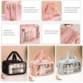 thumbnail image 5 of Bolsa de aseo de viaje, bolsas de aseo para mujeres que viajan, bolsas de lavado transparentes para guardar maquillaje, artículos de tocador, toallas a mano, para viajes de negocios, fitness, natació, 5 of 5
