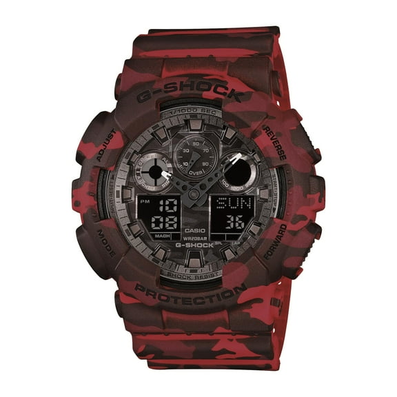 Casio G-Shock XL AnaDigi Camo Red/Blk