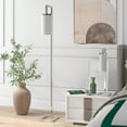 thumbnail image 2 of Henn&Hart 11" Polished Nickel Metal/Glass Floor Lamp, 2 of 9