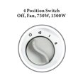 thumbnail image 3 of Optimus Portable Indoor 2 Speed Fan Personal Space Heater, 3 of 5
