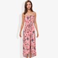 thumbnail image 4 of Women's Floral Print Tie Strap Summer Dress- Small, Coral, 4 of 5