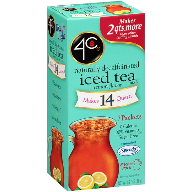 4C® Totally Light® Sugar Free Decaffeinated Lemon Iced Tea Mix 7 ct