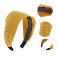 thumbnail image 3 of Unique Bargains 1 Pc Large Wide-side Headband 6.5"x4.33" Yellow, 3 of 6