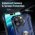 thumbnail image 4 of Entronix Heavy Duty Case Designed for iPhone 15 Pro, Rotating Ring Protective Cover, Blue, 4 of 7