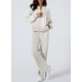 thumbnail image 5 of DOKOTOO Womens Sweatsuits 2 Piece Outfits Oversized Fleece Zip up Long Sleeve Sweatshirt with Wide Leg Sweatpants Tracksuit Lounge Sets, 5 of 10
