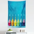 thumbnail image 1 of Rainbow Tapestry, Cupcakes in Rainbow Colors with Candles Fun Homemade Party Food Delicious, Fabric Wall Hanging Decor for Bedroom Living Room Dorm, 5 Sizes, Multicolor, by Ambesonne, 1 of 1