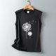 thumbnail image 3 of Gibobby Verano mujer sin mangas flor cuello redondo camiseta sin mangas Casual chaleco Top camisa blusa(Negro,M), 3 of 5