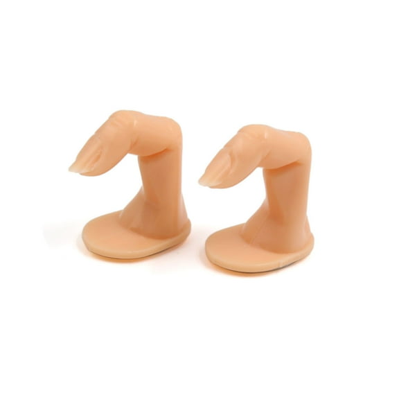 Unique Bargains 2pcs Pro Polish Nail Art Practice Fake False Fingers Training Display Tool